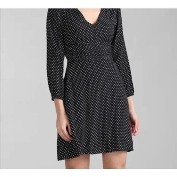 GAP NWT Black & White Star Print Dress Size 16 - Picture 1 of 9
